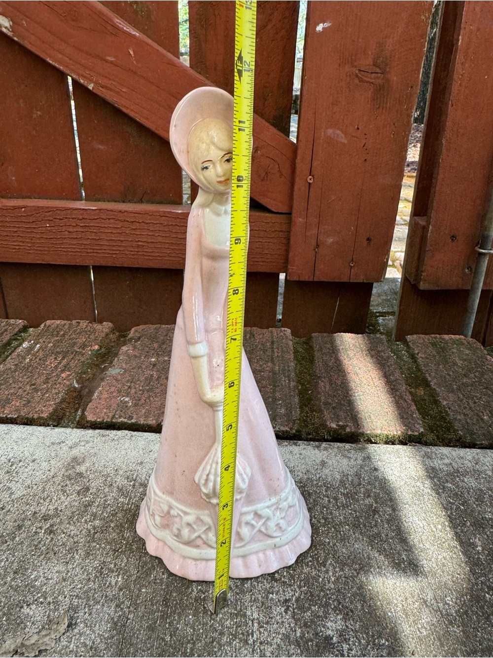 Ceramic Pink Lady Figurine with Parasol - Picture 2 of 3